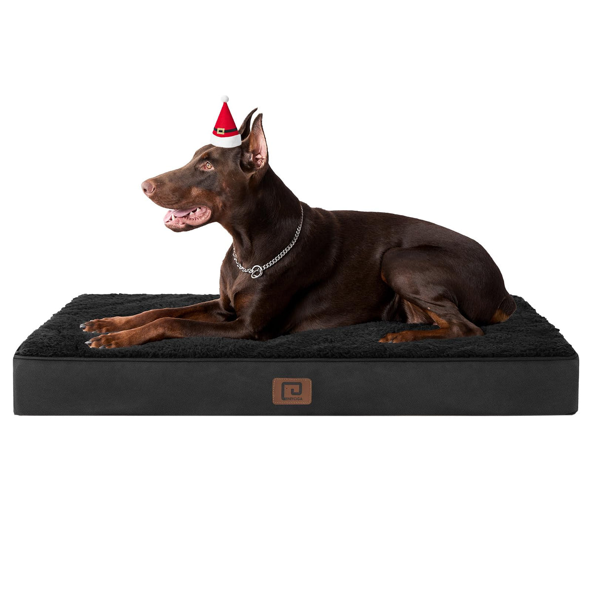 EHEYCIGA orthopedic XL dog bed 44x32 in black offers roomy comfort for extra-large dogs