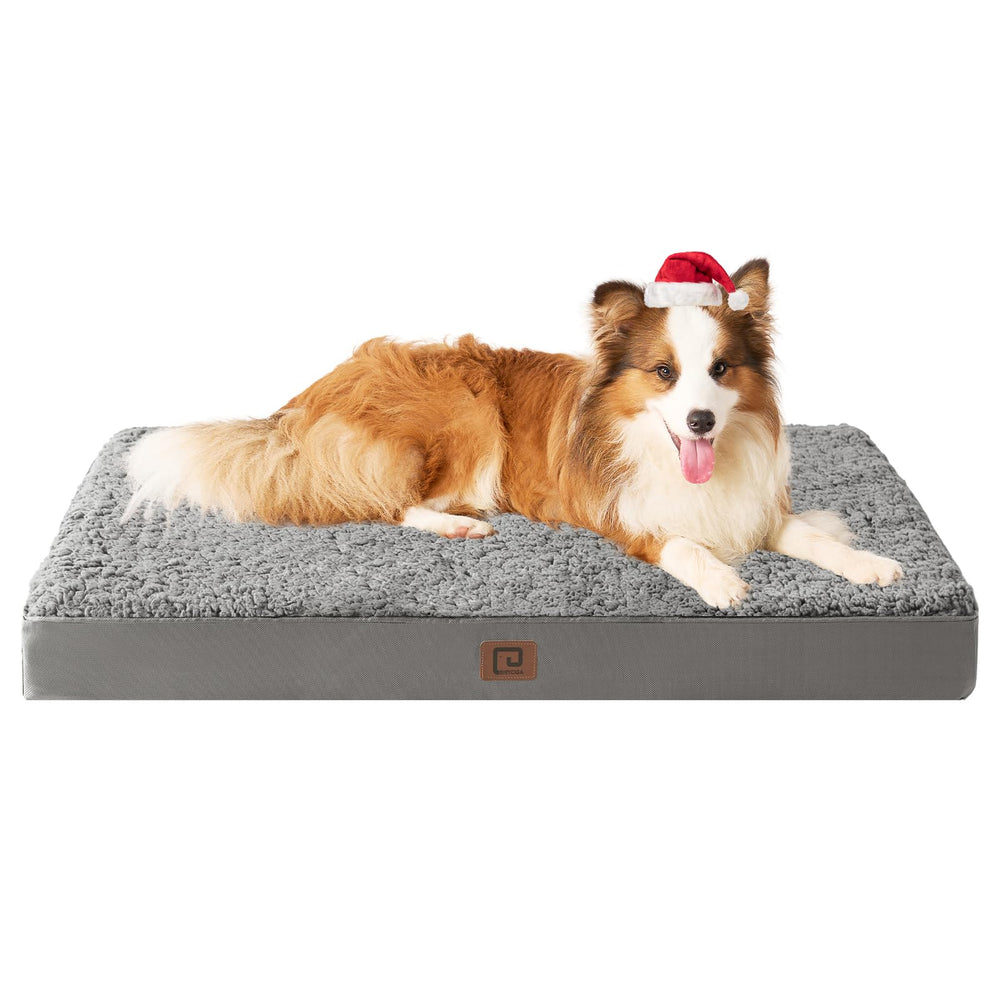 EHEYCIGA orthopedic XL bed cover close-up shows plush surface for cozy lounging