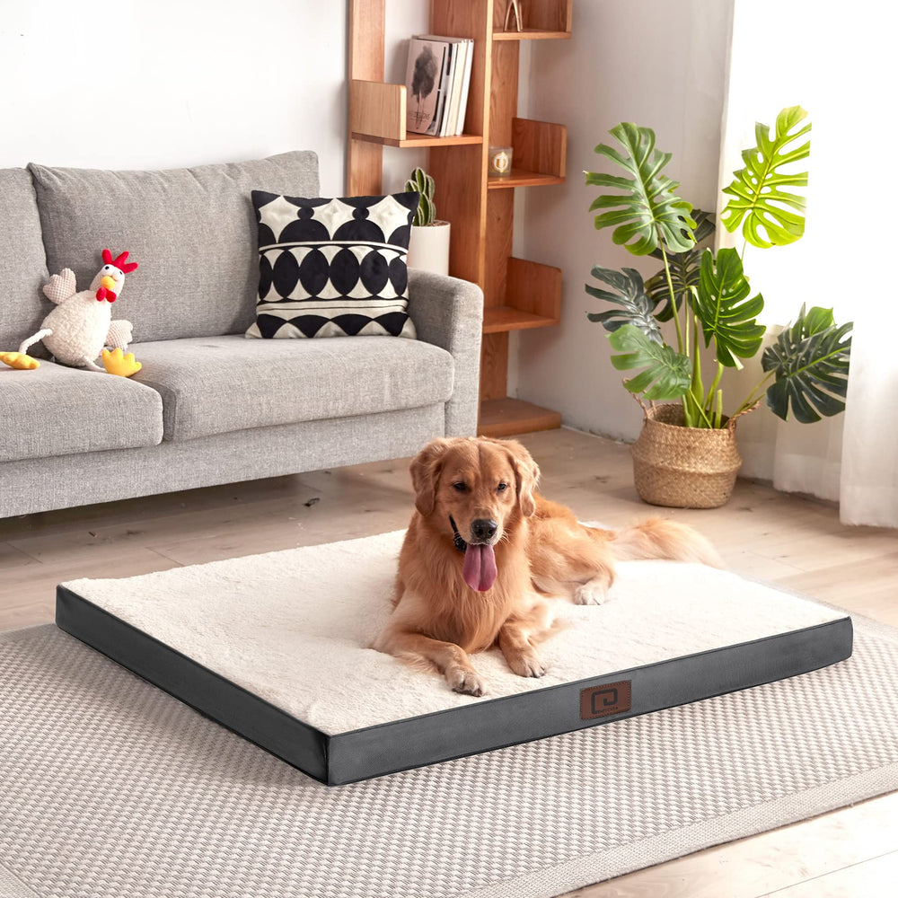 EHEYCIGA bed on crate with non-skid bottom to stay in place