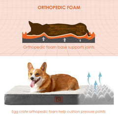 EHEYCIGA XL dog bed features egg-crate foam for even support
