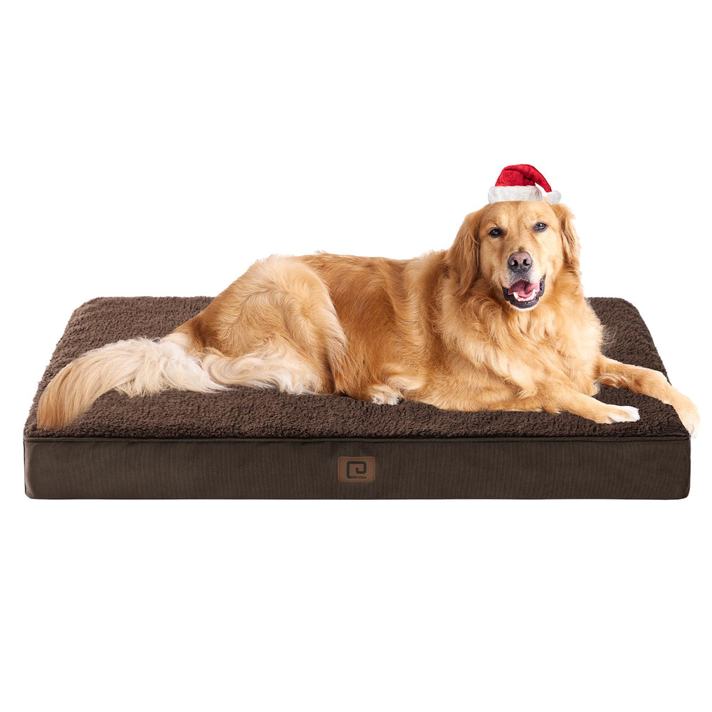 EHEYCIGA orthopedic XL dog bed foam closeup shows high-density support.