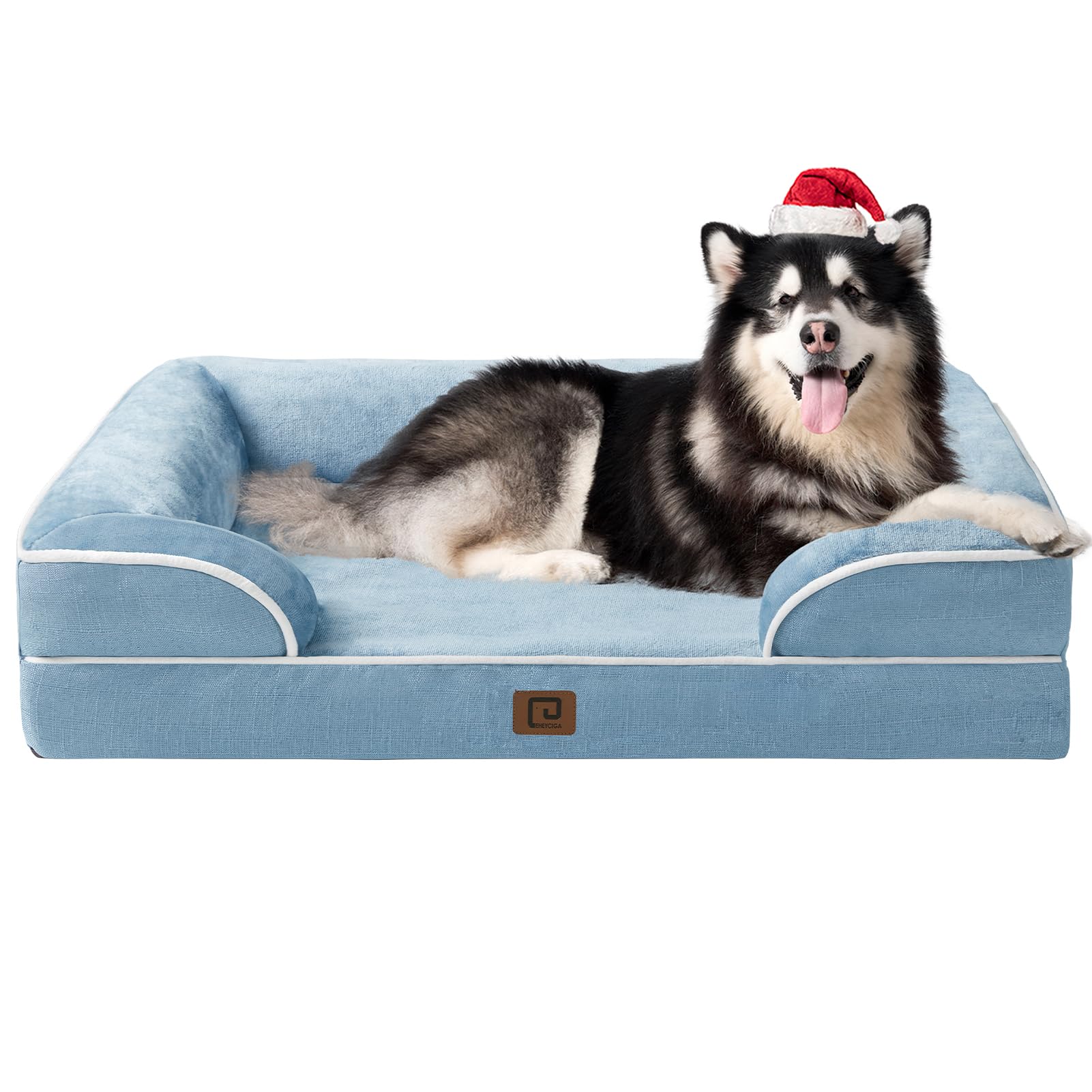 EHEYCIGA orthopedic XL dog bed front view shows ample space for extra-large dogs with supportive comfort