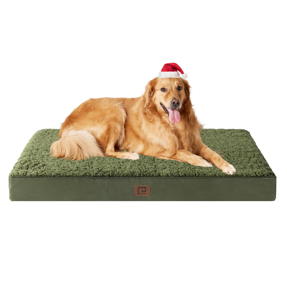 EHEYCIGA orthopedic XL dog bed front view with plush top for large dogs