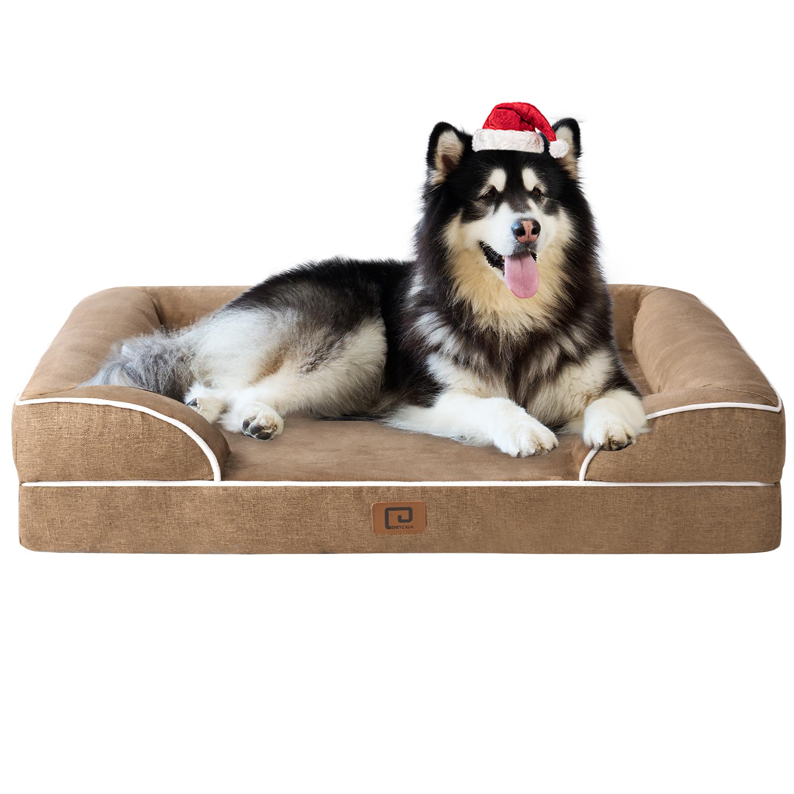EHEYCIGA orthopedic XL dog bed full view showing roomy space and plush memory foam support.