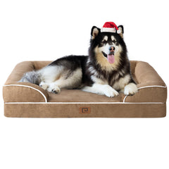 EHEYCIGA orthopedic XL dog bed full view showing roomy space and plush memory foam support.