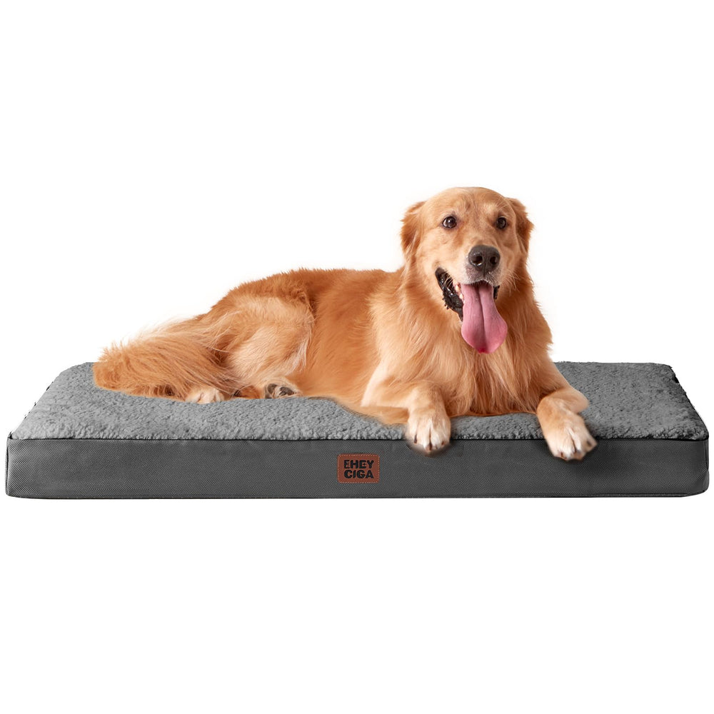 EHEYCIGA Orthopedic XL bed main view with ample space for large dogs.