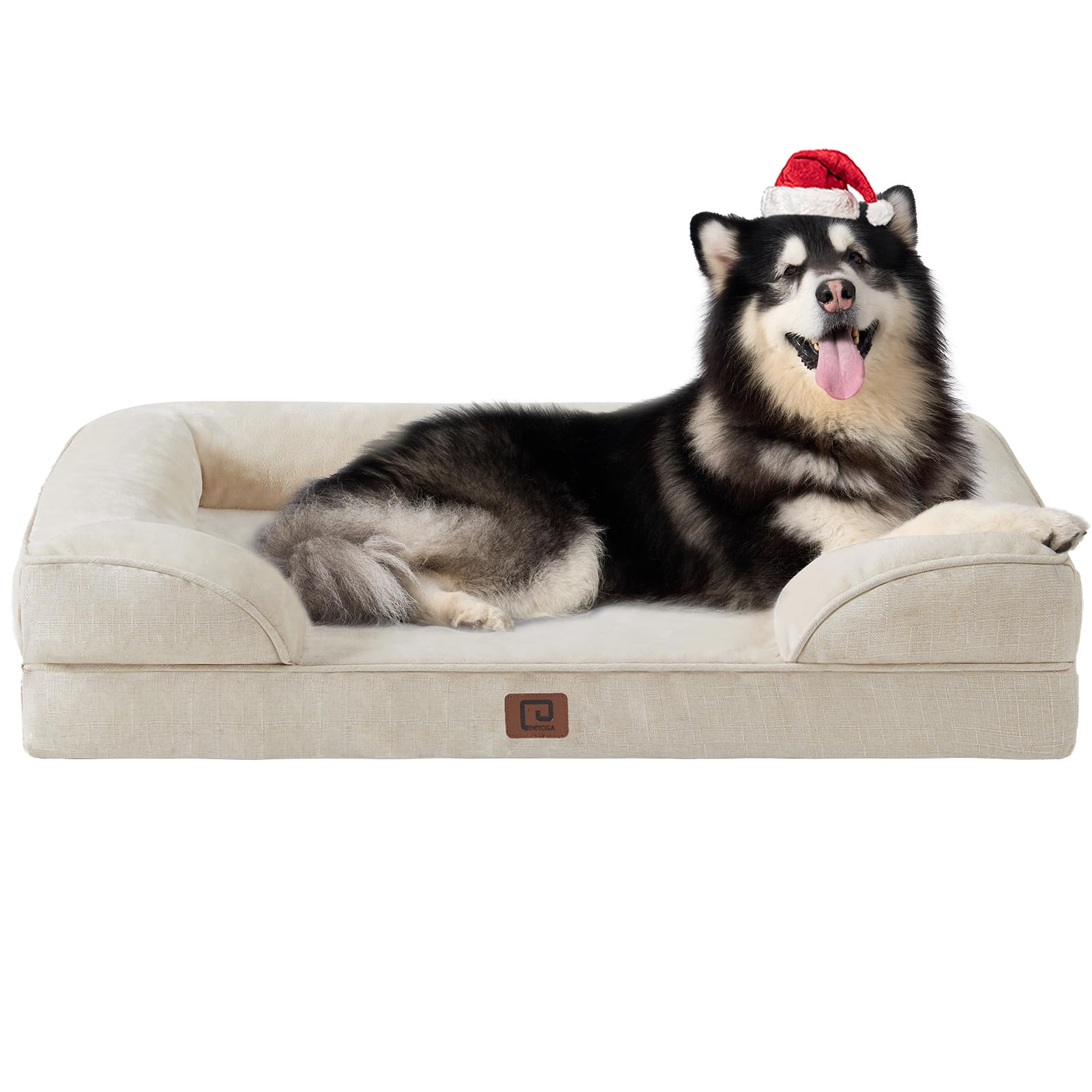 EHEYCIGA orthopedic XL dog bed memory foam egg-crate supports joints for comfortable lounging