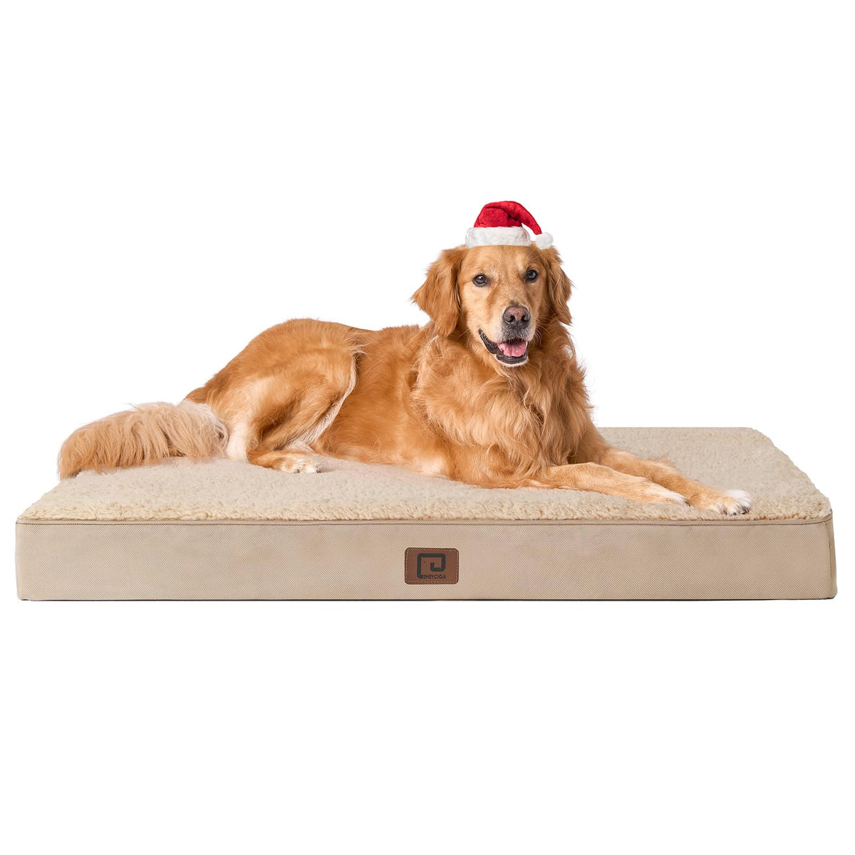 EHEYCIGA orthopedic XL dog bed plush sherpa top for cozy lounging