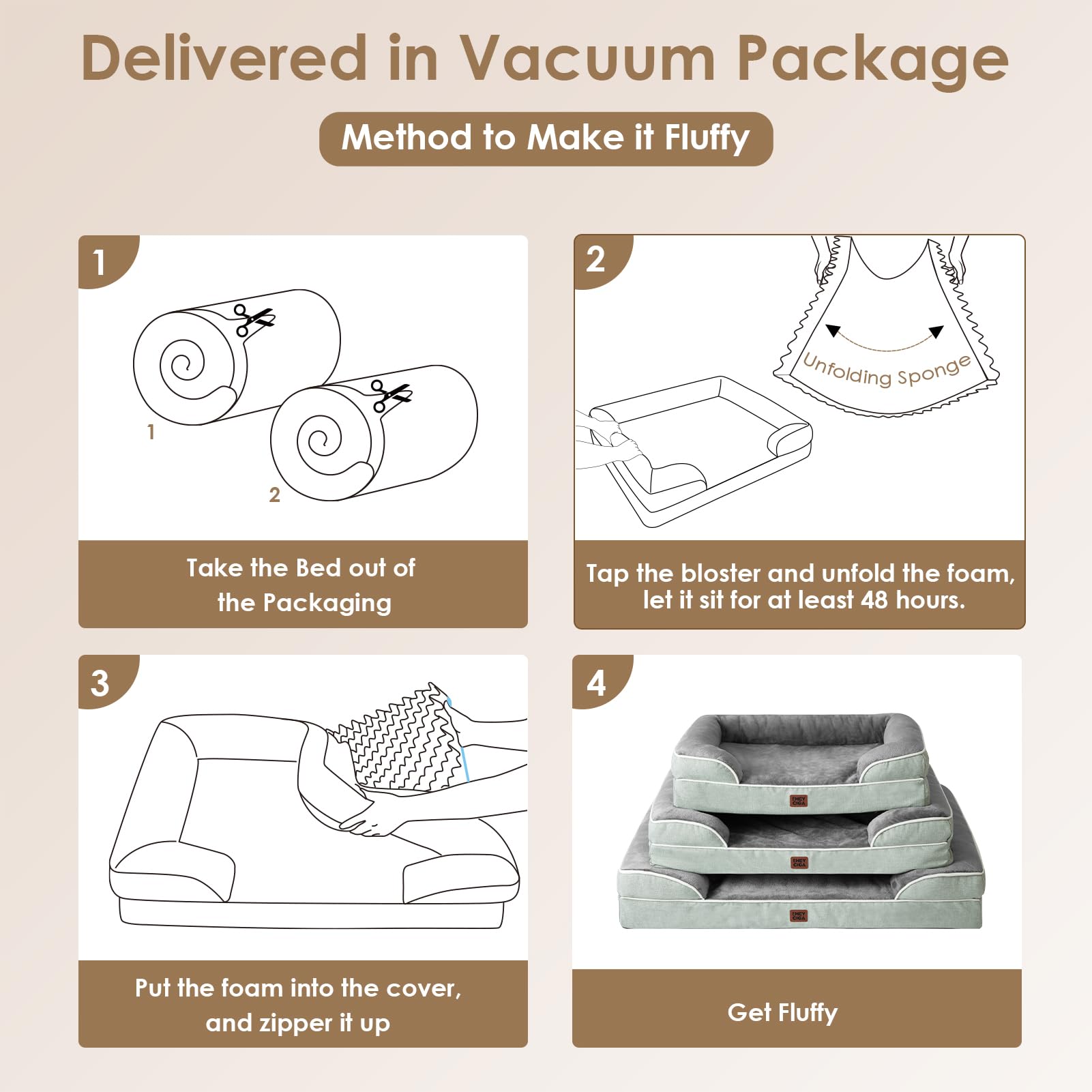 EHEYCIGA removable cover is machine-washable for easy cleanup.