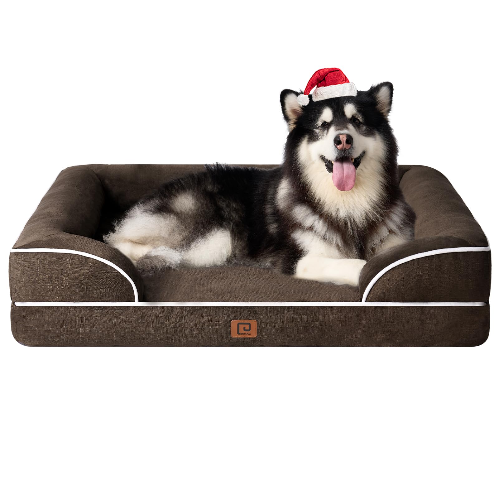 EHEYCIGA Orthopedic XL Dog Bed top view shows roomy sleeping area for large dogs
