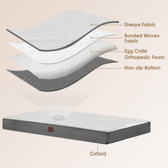 EHEYCIGA orthopedic XL dog bed non-skid bottom keeps the bed in place on any floor.