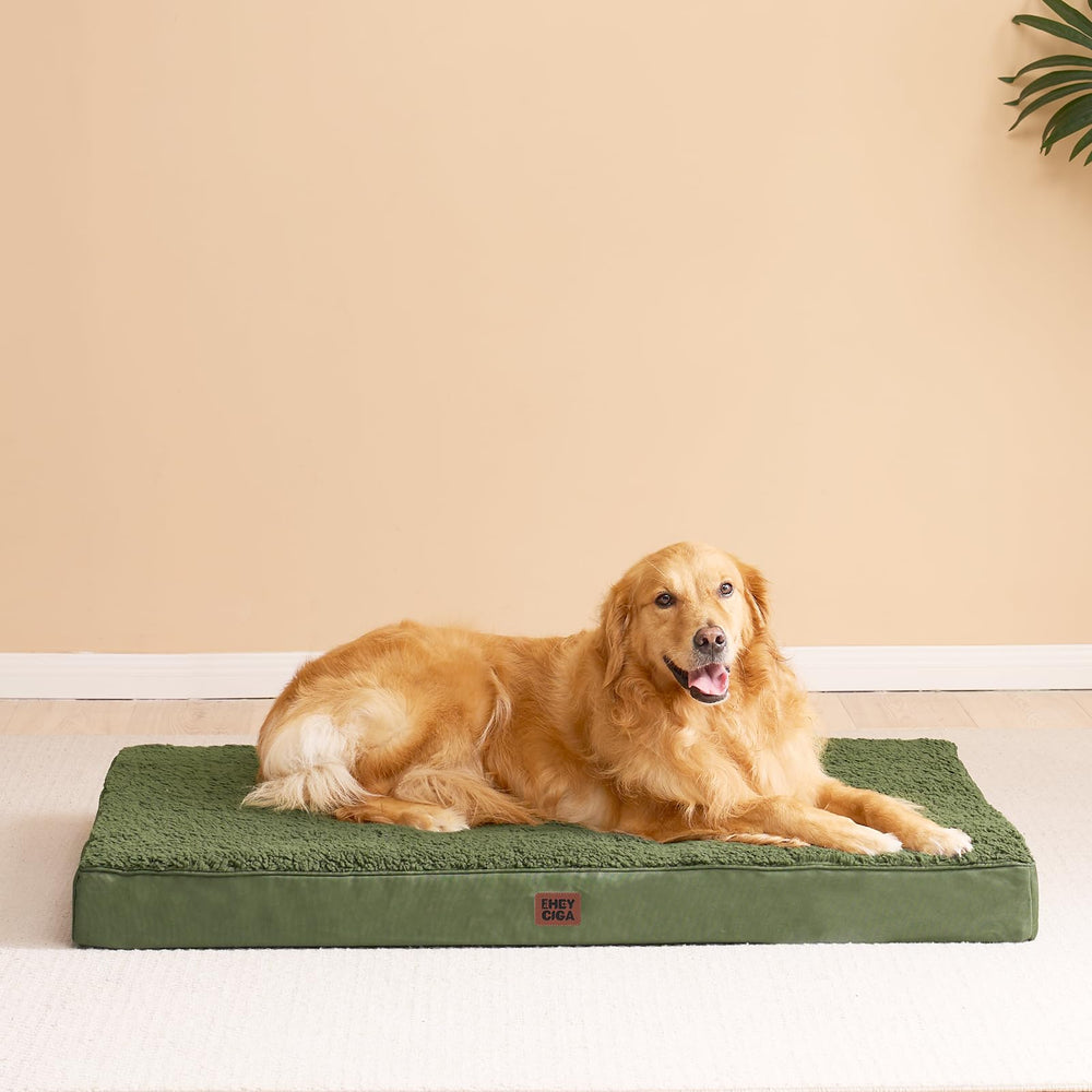 EHEYCIGA orthopedic XL dog bed zipper closeup focuses on durable zipper