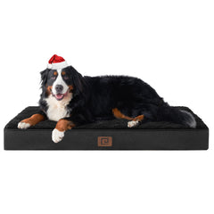 EHEYCIGA orthopedic XXL dog bed cover shows a durable removable design for easy cleaning