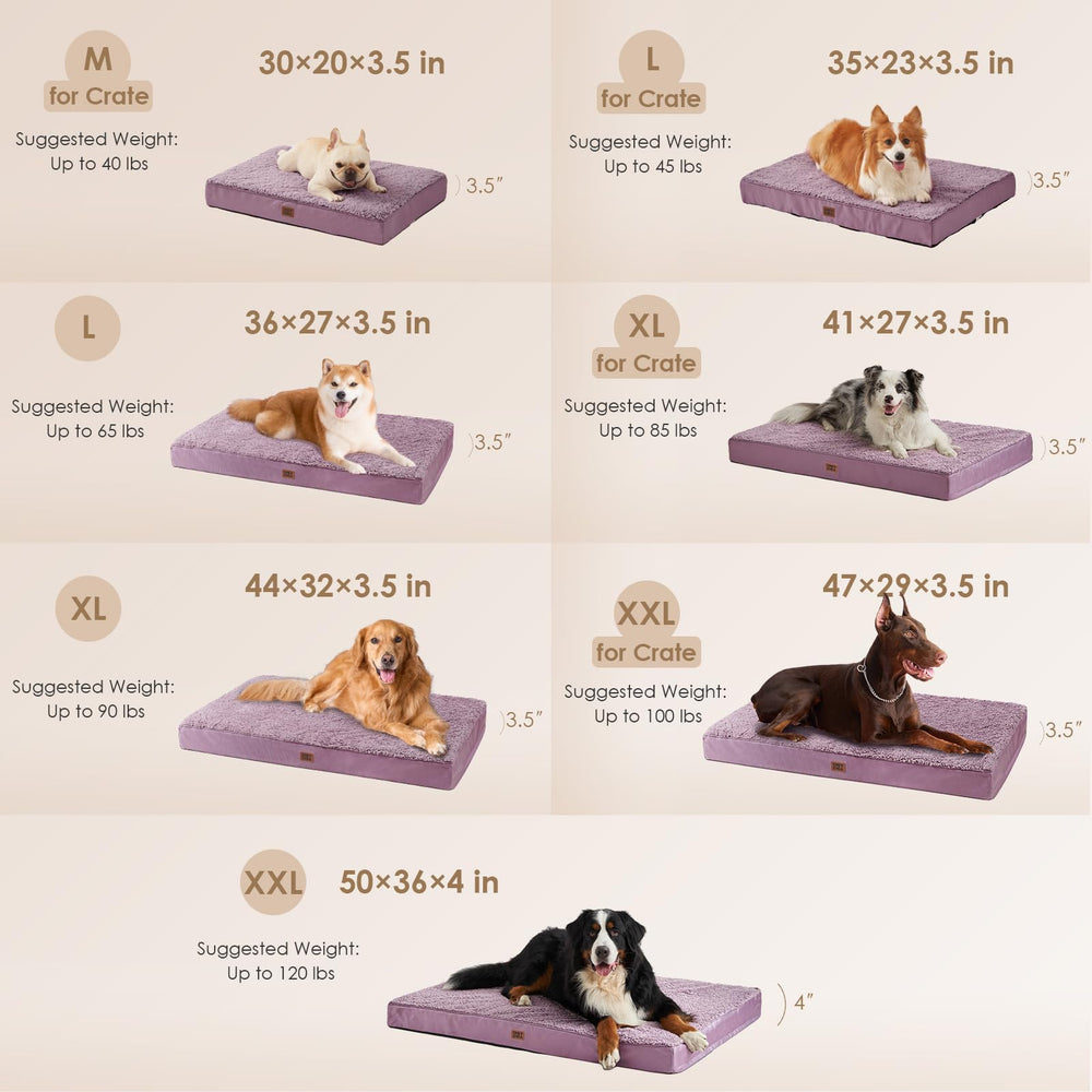 EHEYCIGA orthopedic XXL dog bed with egg-crate foam provides four-inch support for joints.