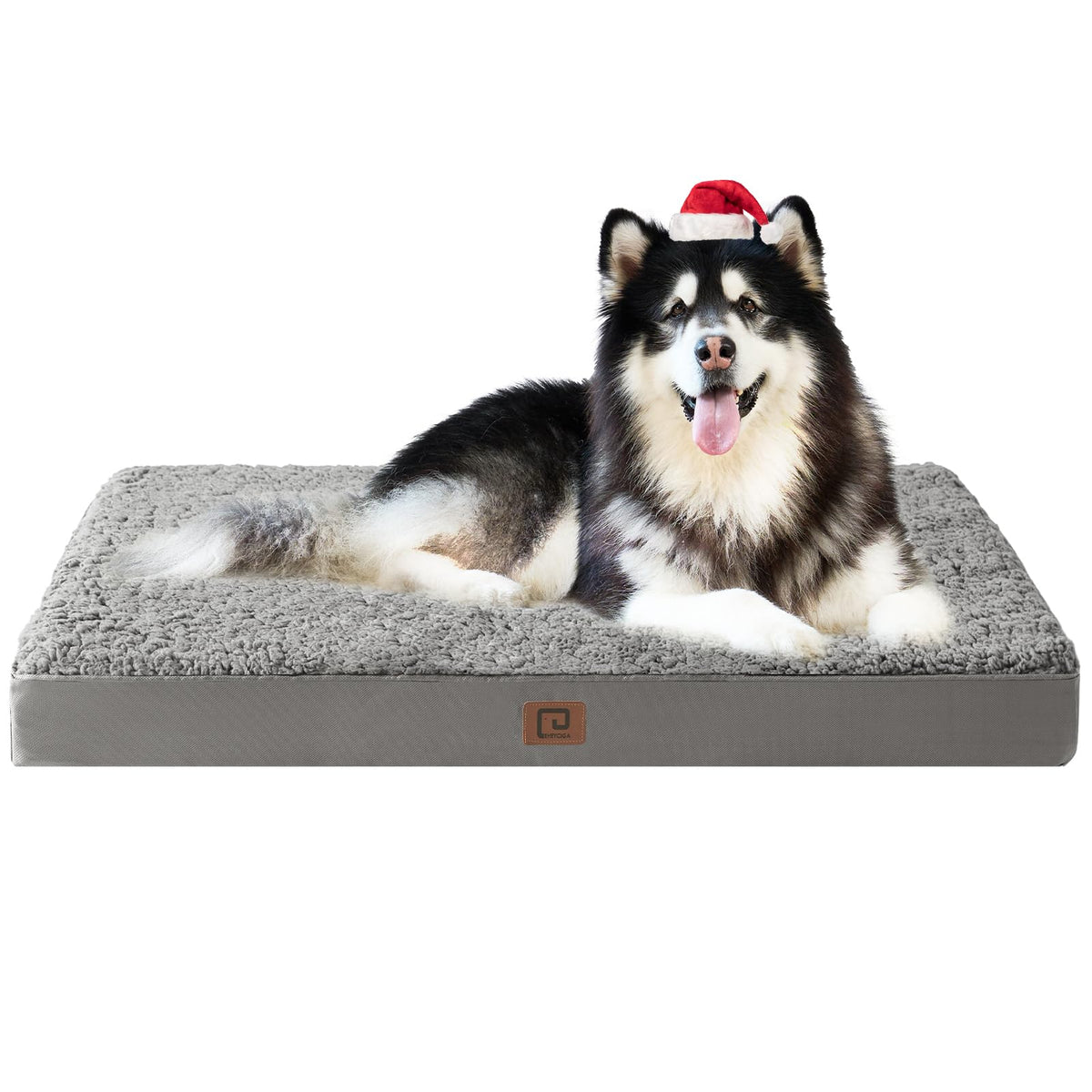 EHEYCIGA Orthopedic XXL Dog Bed front view shows spacious lounging for large dogs