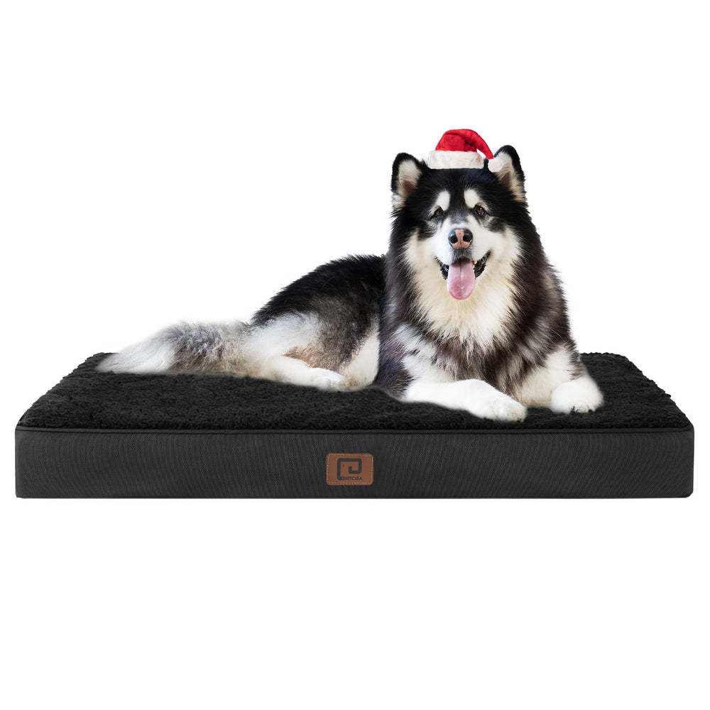 EHEYCIGA orthopedic XXL dog bed front view shows sturdy construction for jumbo dogs