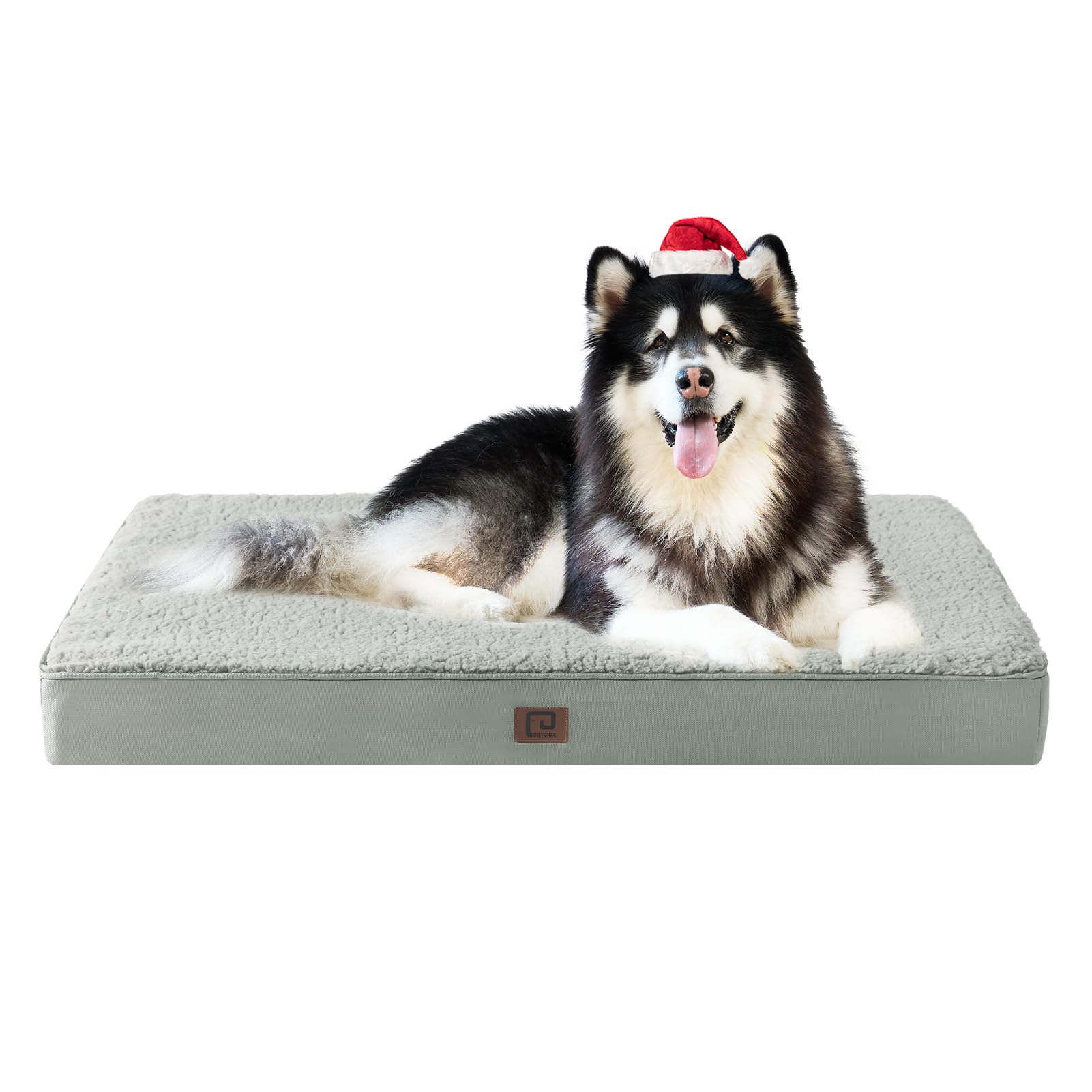 EHEYCIGA orthopedic XXL dog bed front view; plush space for jumbo dogs.