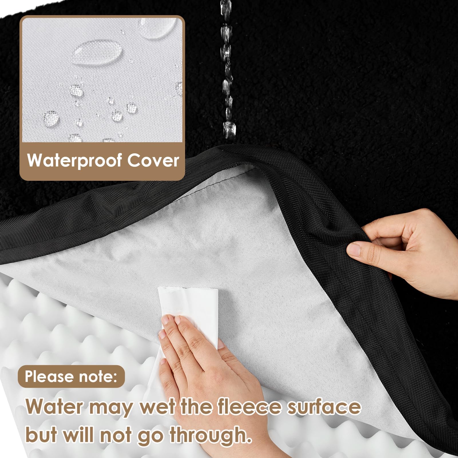 EHEYCIGA orthopedic XXL dog bed non slip bottom keeps the bed in place