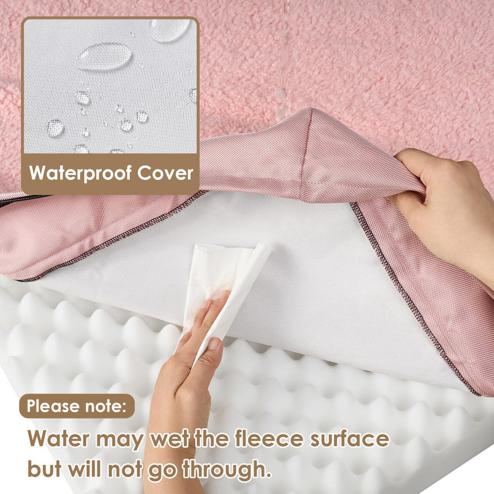 EHEYCIGA orthopedic XXL dog bed removable cover zipper detail for washing