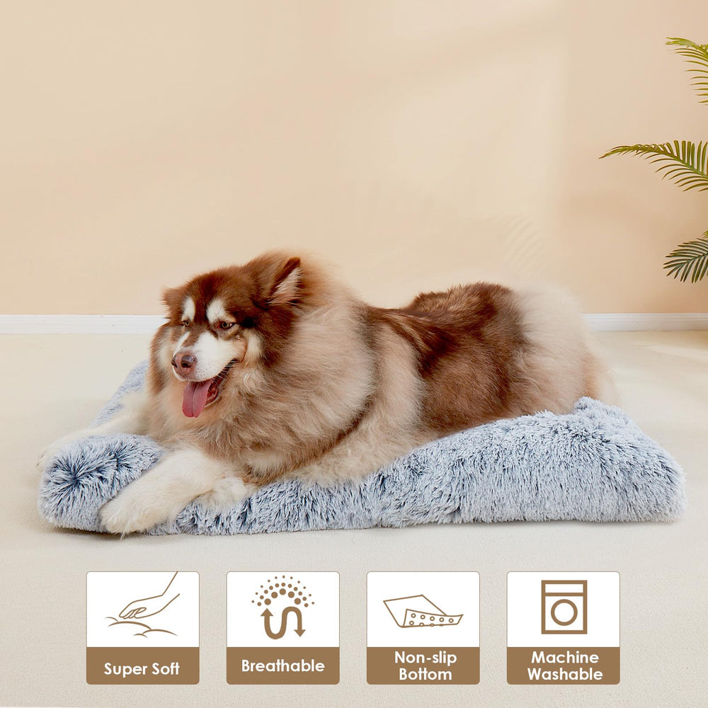 EHEYCIGA plush bed in car trunk for travel comfort.