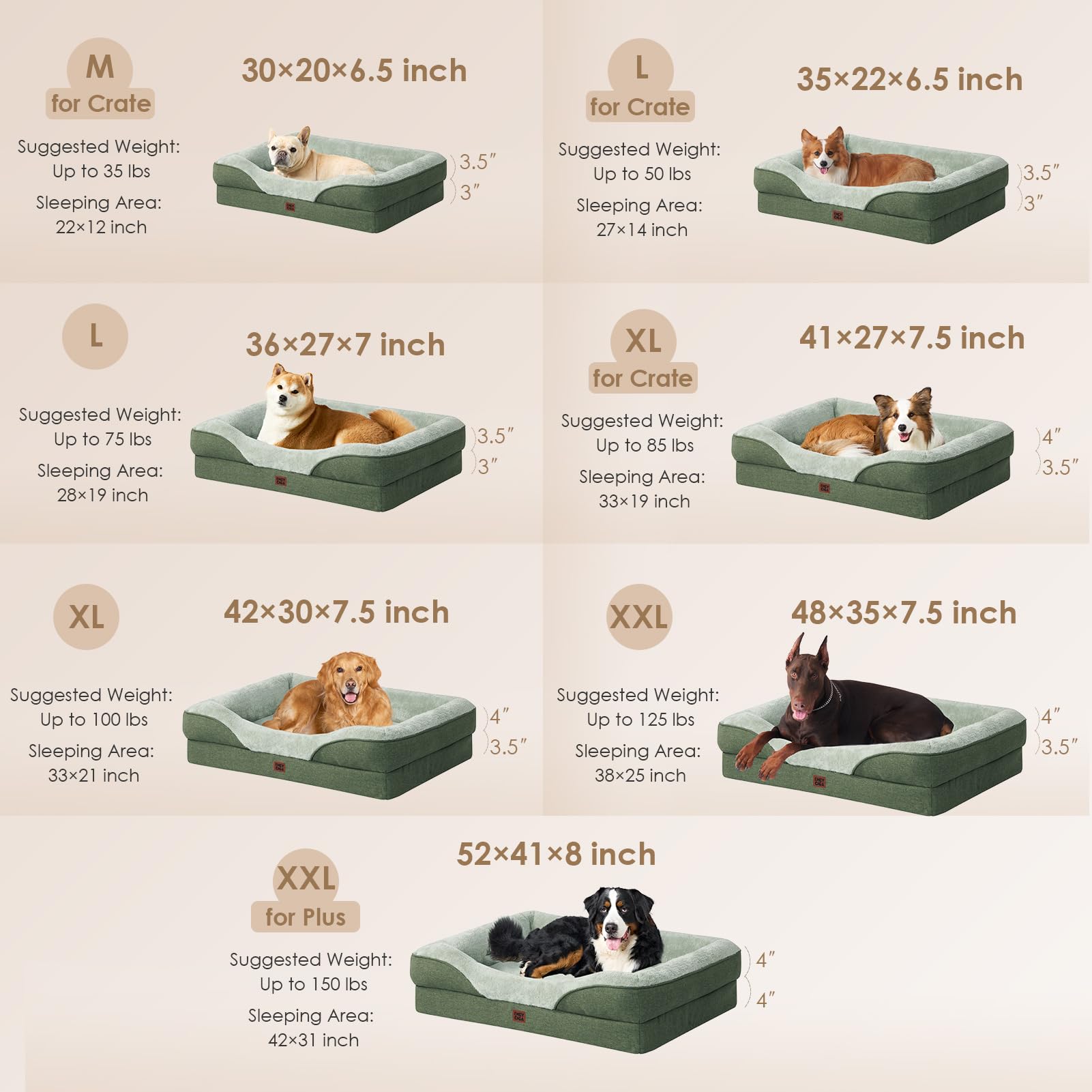 EHEYCIGA plush-fleece-sleep-surface offers soft resting area for large dogs.
