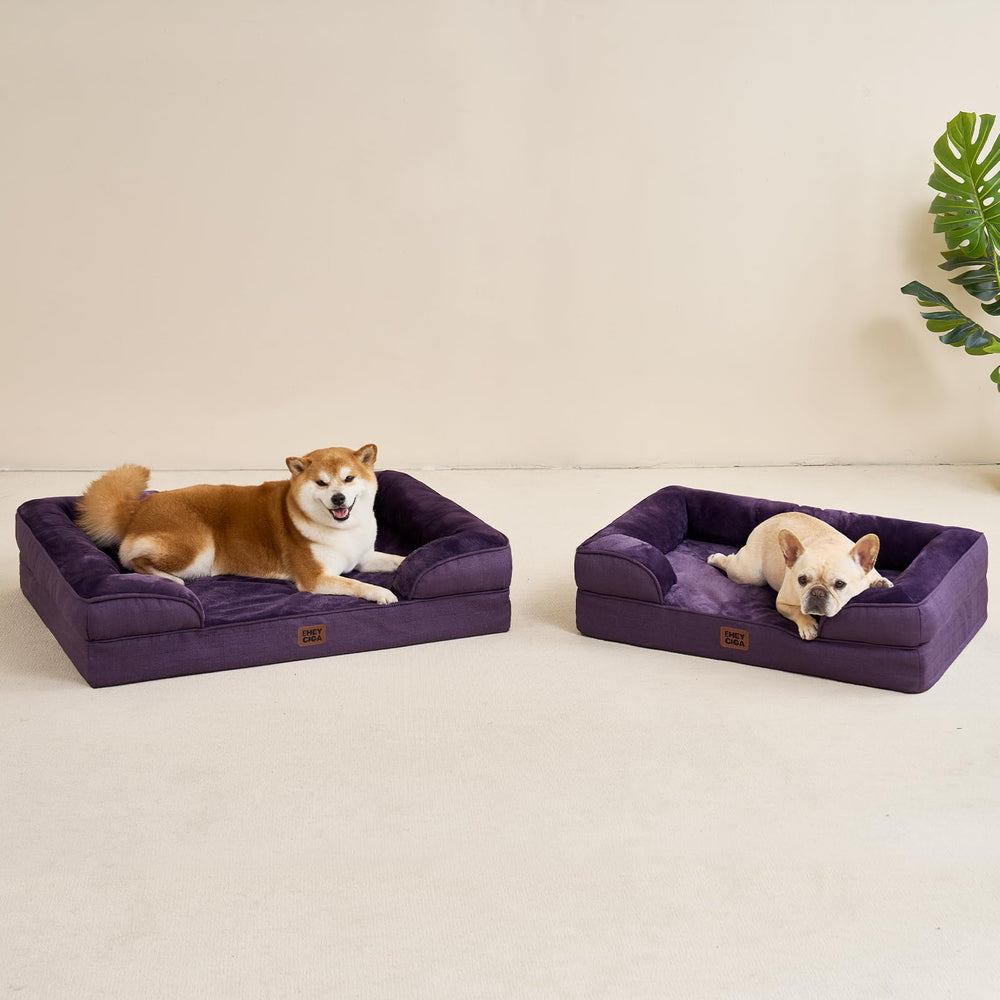 EHEYCIGA purple dog bed color adds cozy home aesthetic.