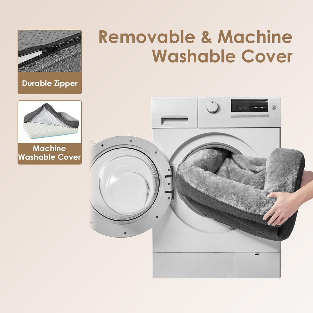 EHEYCIGA removable washable cover close-up with zipper for easy cleaning.