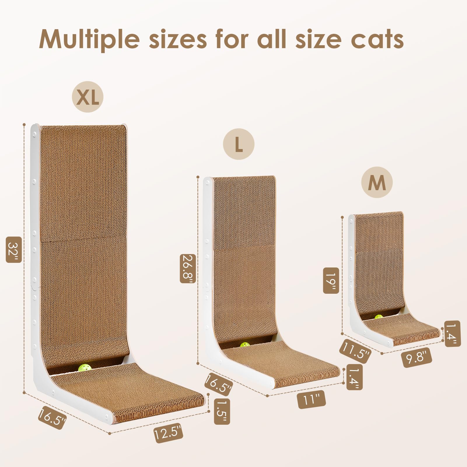 EHEYCIGA kitten-friendly scratcher in small size option for kittens