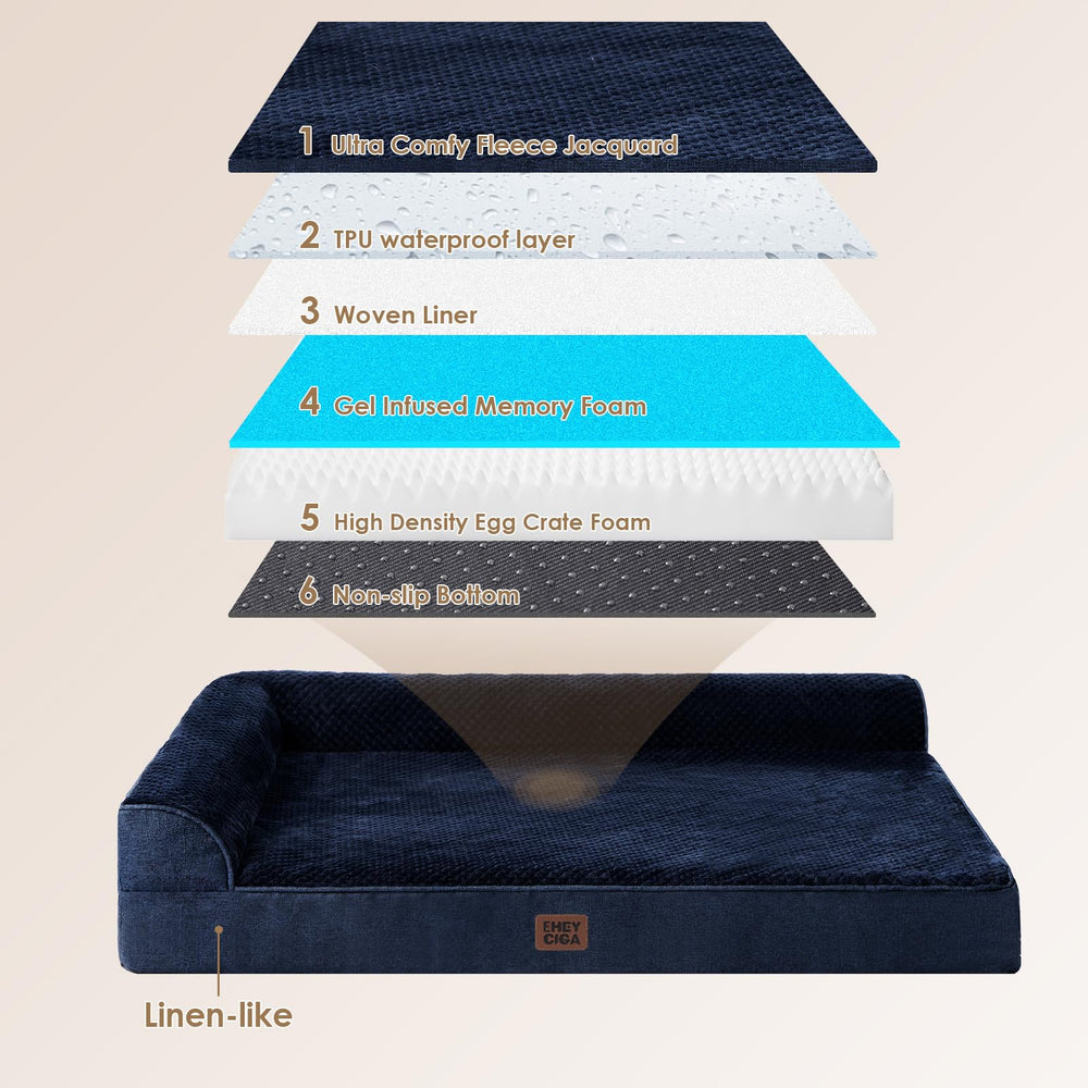 EHEYCIGA soft flannel sleeping surface creates a cozy resting area.
