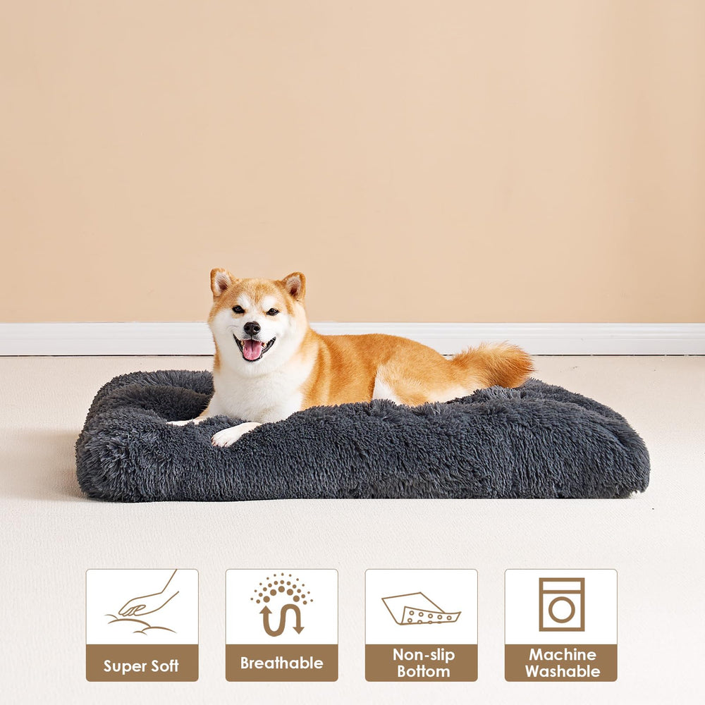 EHEYCIGA soft warm bed in dark grey blends with home decor