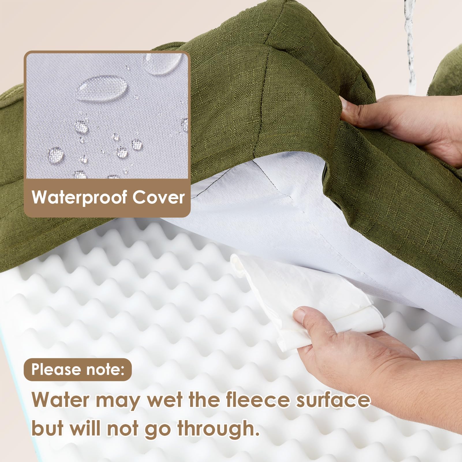 EHEYCIGA three-sided bolsters provide neck and head support for cozy lounging
