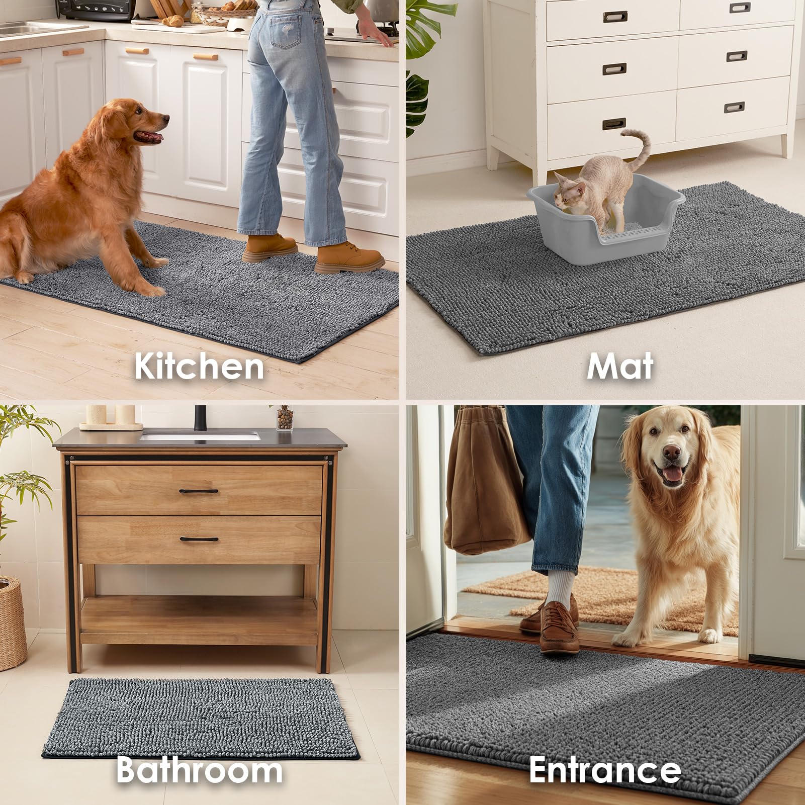 EHEYCIGA universal-mud-mat-use versatile placement near doors and parks.