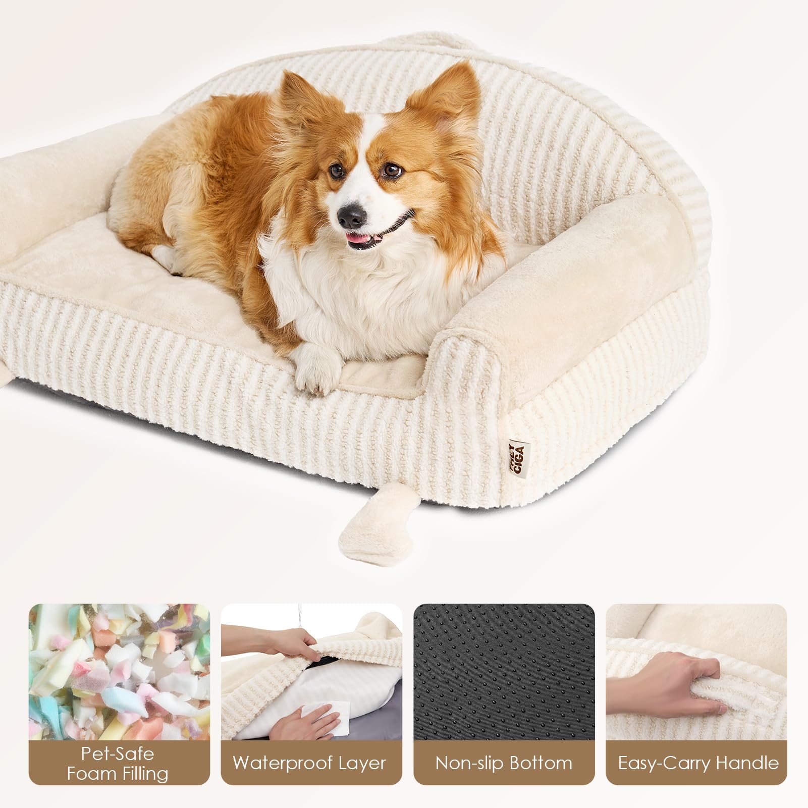 EHEYCIGA removable cover with zipper simplifies washing and maintenance