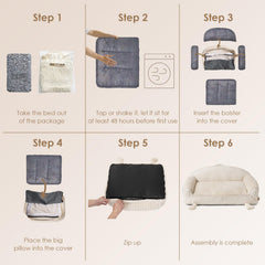 EHEYCIGA shredded memory foam inside offers supportive cushioning for joint comfort