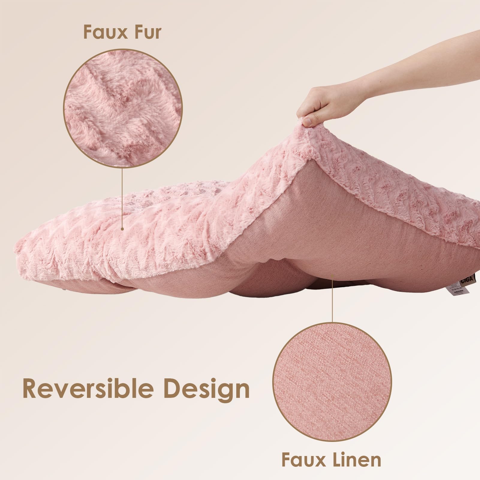 EHEYCIGA washable-care illustration demonstrates cold wash and tumble dry
