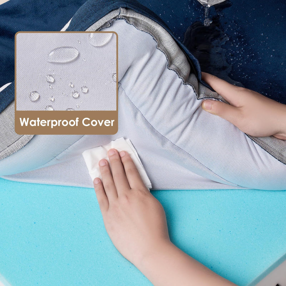 EHEYCIGA waterproof cover close-up shows moisture barrier under fleece