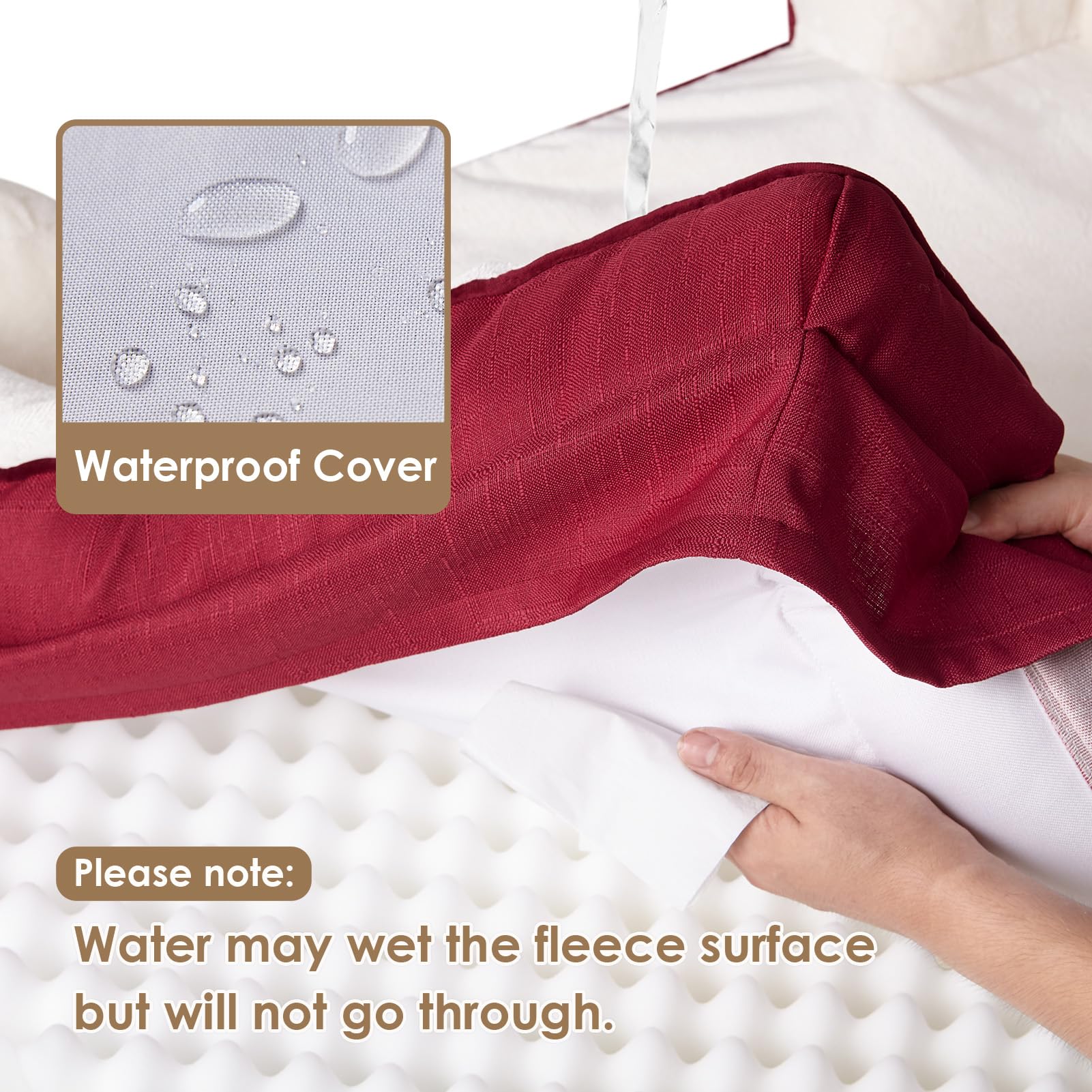 EHEYCIGA waterproof cover closeup demonstrates moisture protection for mess-prone pets