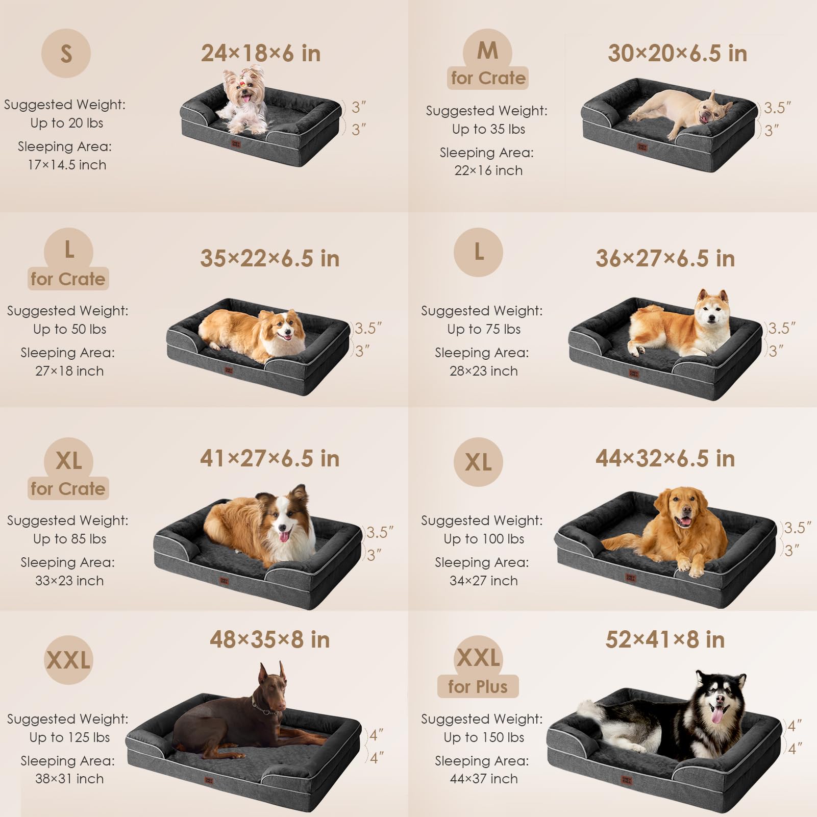 EHEYCIGA waterproof-cover dog bed keeps surface dry during use.