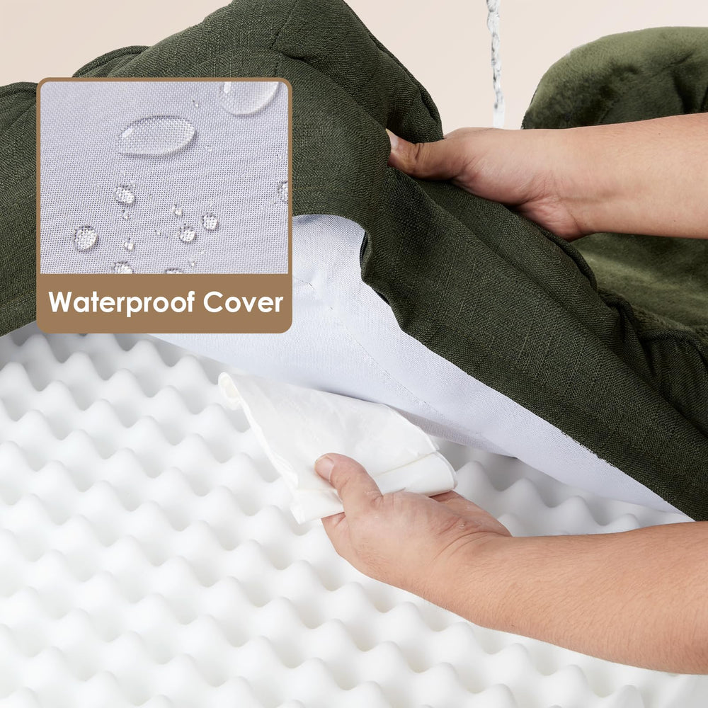 EHEYCIGA waterproof cover keeps fleece area dry during play and naps