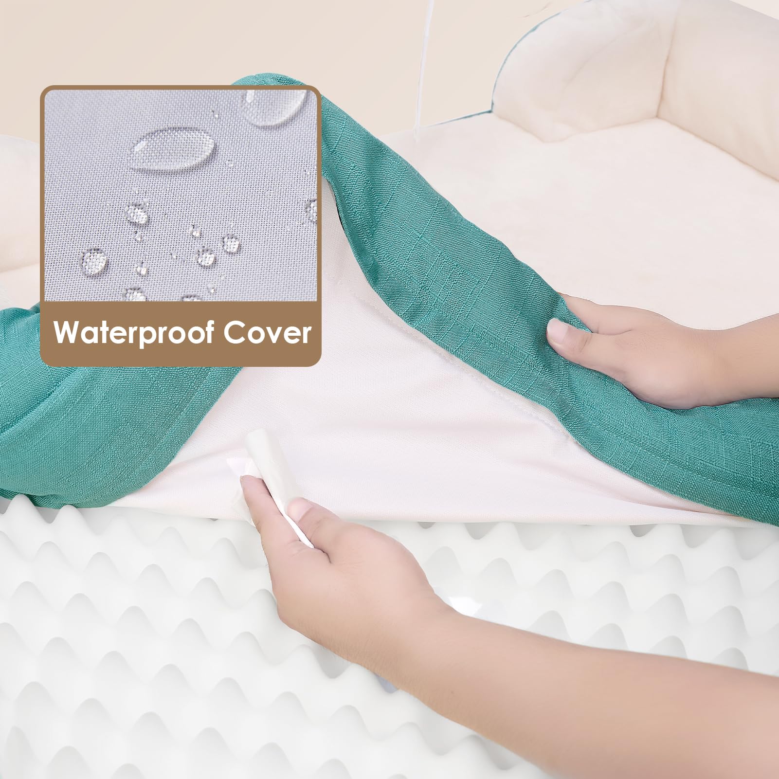 EHEYCIGA waterproof cover fleece keeps bedding dry during daily use