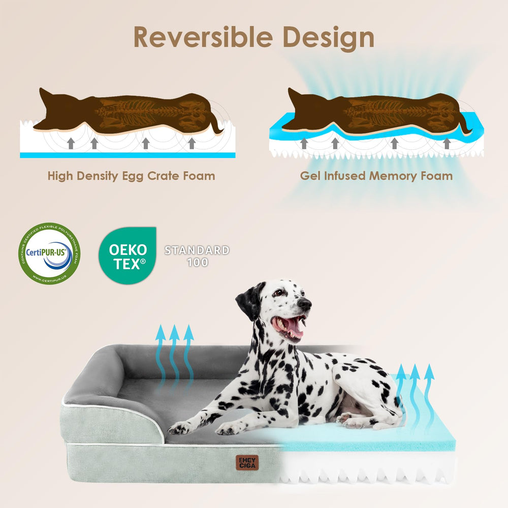 EHEYCIGA waterproof-cover layer helps keep the bed dry between cleanups.