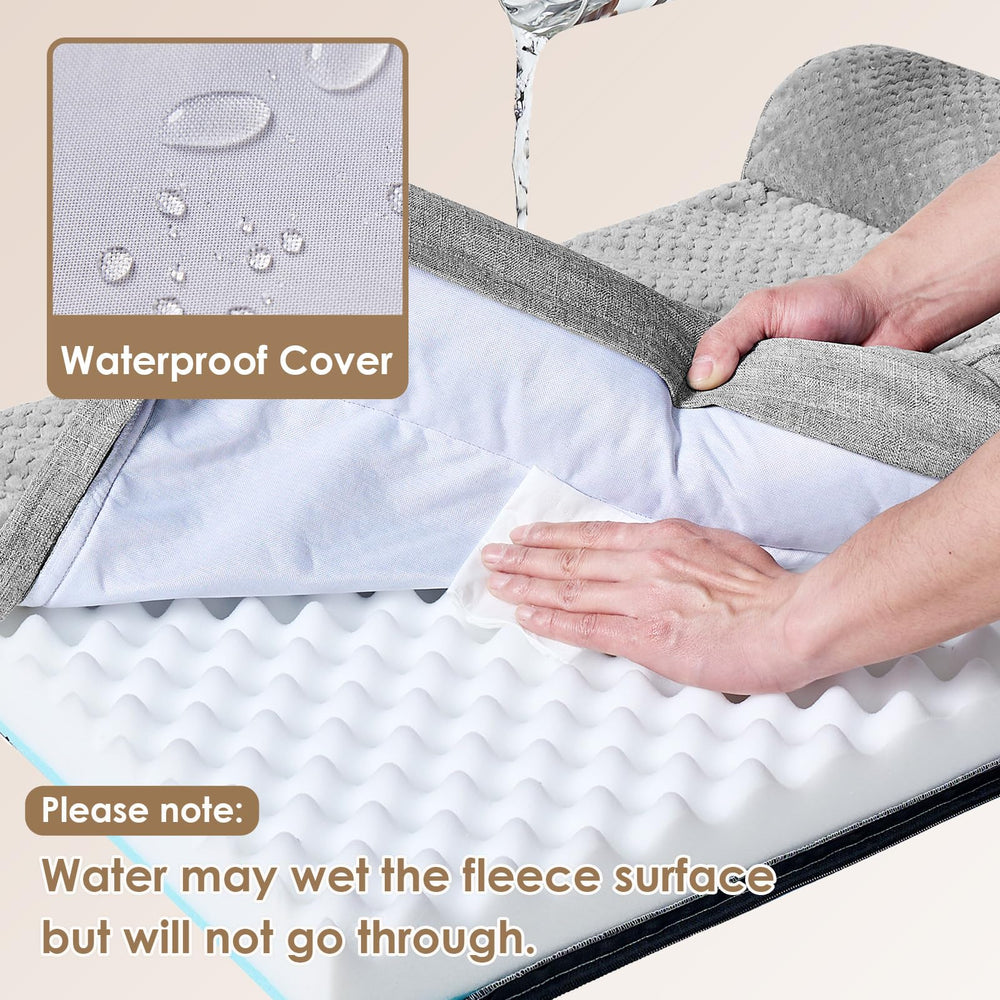 EHEYCIGA dog bed waterproof film layer protects foam for durability