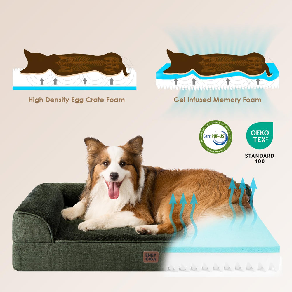 EHEYCIGA waterproof film layer protects the bed from spills and enhances durability