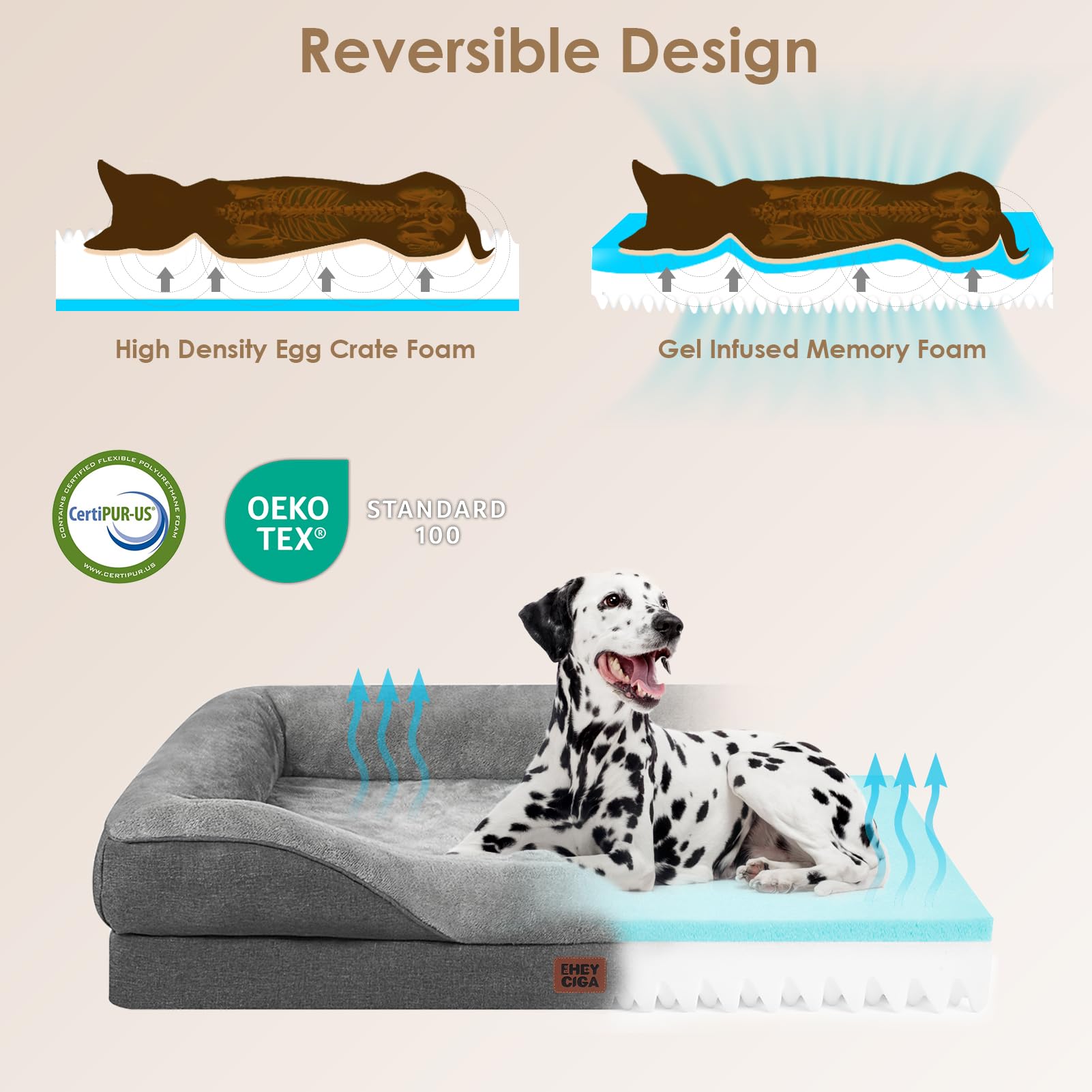 EHEYCIGA waterproof-liner-top keeps the sleeping surface dry during naps.