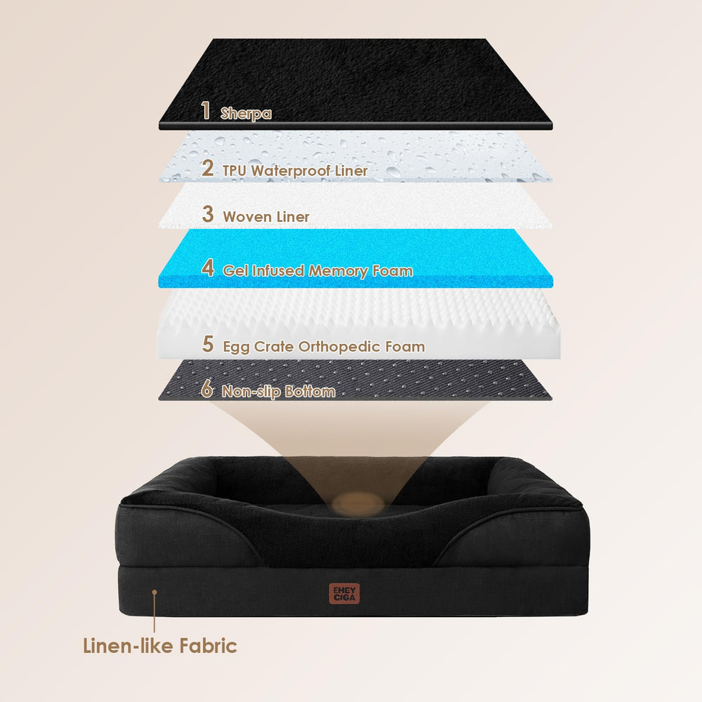 EHEYCIGA waterproof top layer protects plush surface during playful moments