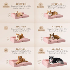EHEYCIGA XL pink dog bed removable cover for easy washing and fresh upkeep.