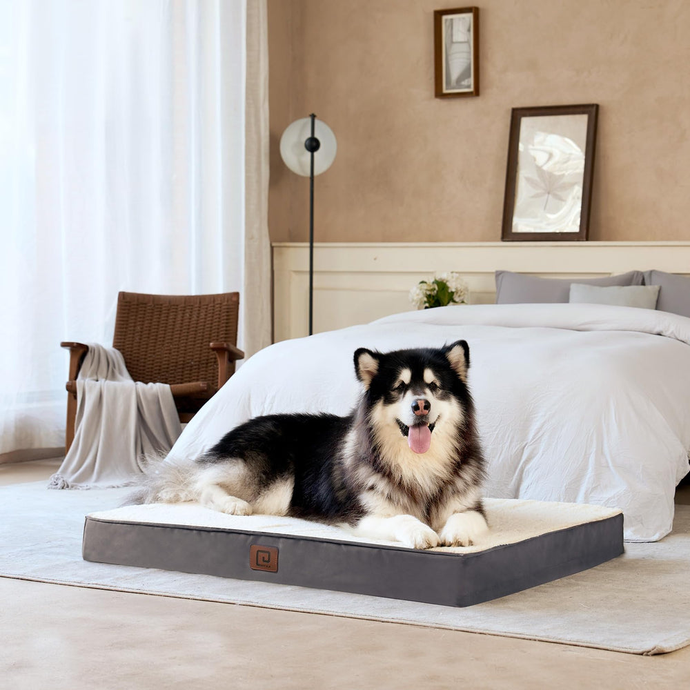 EHEYCIGA orthopedic XXL bed supports jumbo dogs with roomy rest.