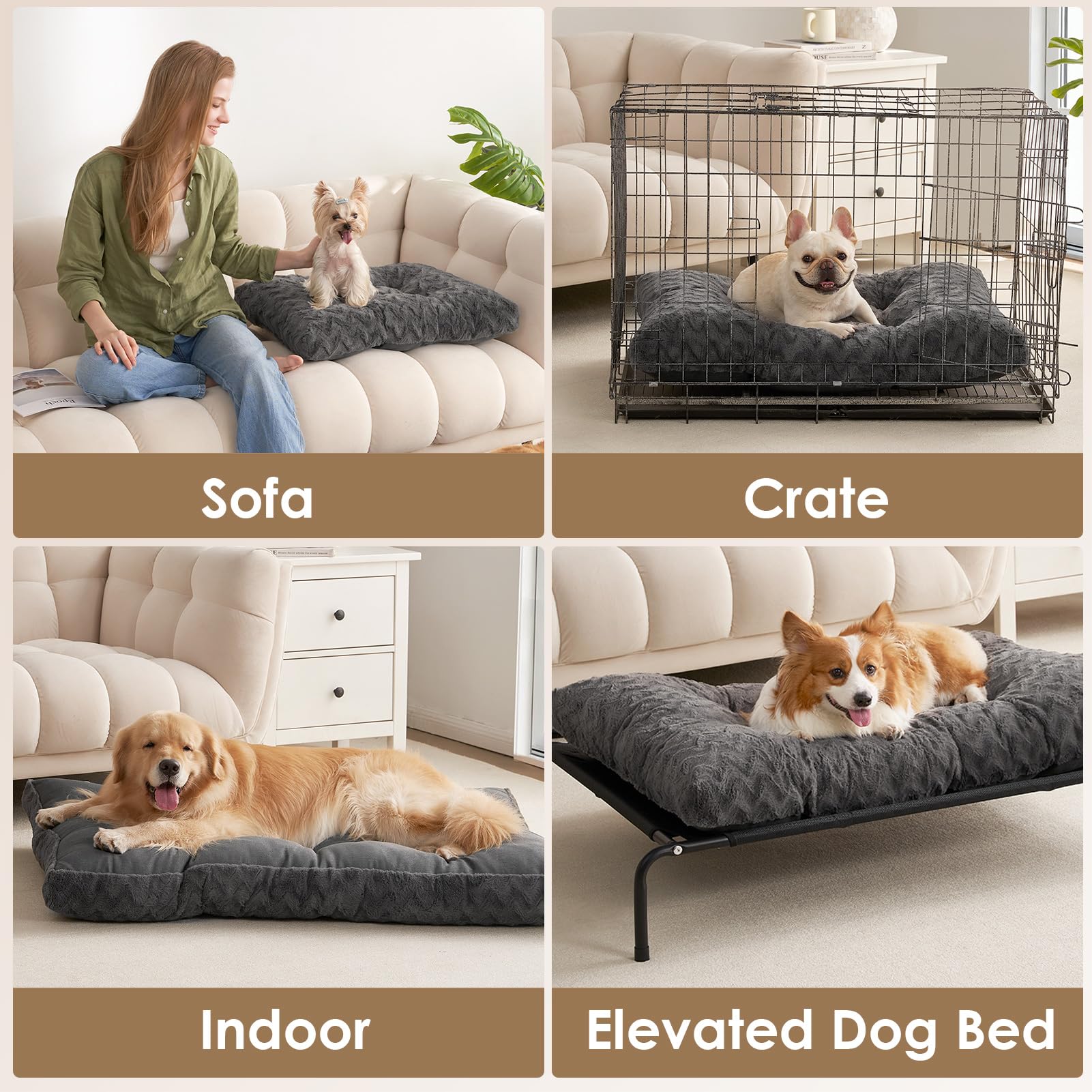 EHEYCIGA XXL 47x29x4 bed fits in crates, big-dog friendly dimensions