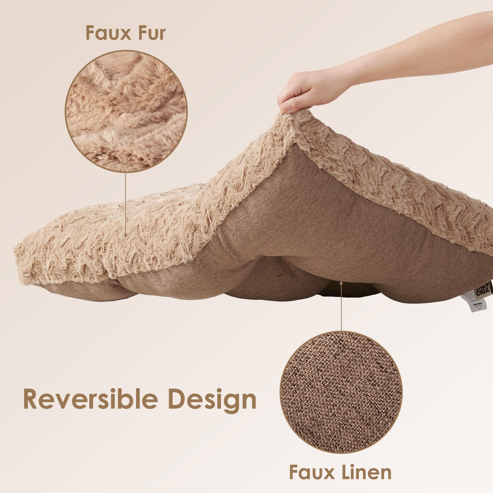 EHEYCIGA XXL dog bed with six locking holes ensures durable structure.