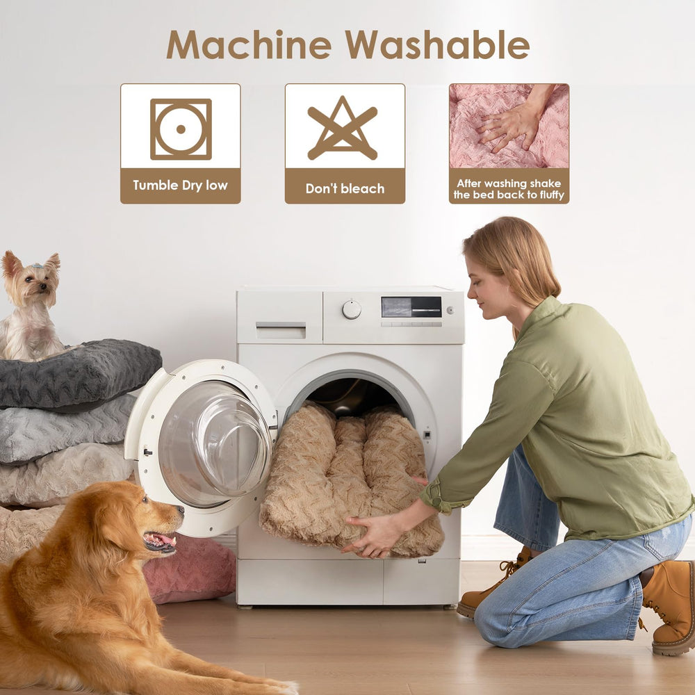 EHEYCIGA XXL dog bed machine-washable for easy care and quick cleanup.